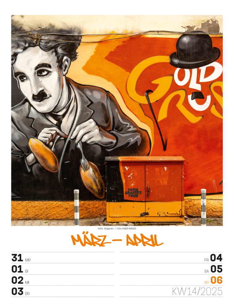 Bild: 9783838435299 | Street Art - Graffiti - Wochenplaner Kalender 2025 | Kunstverlag