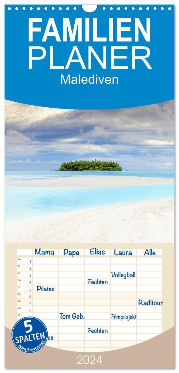 Cover: 9783383659317 | Familienplaner 2024 - Malediven, Perle im Indischen Ozean mit 5...