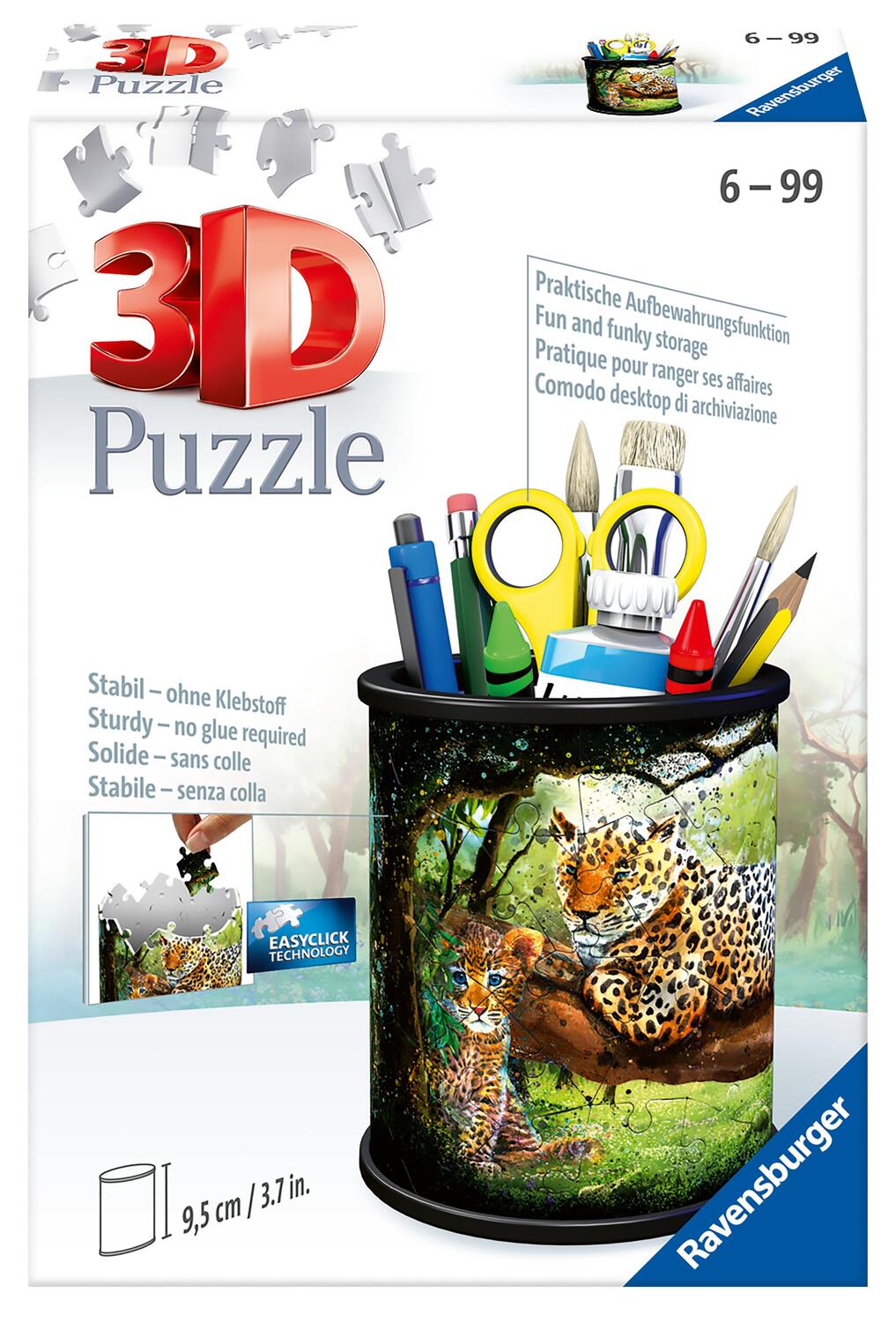 Cover: 4005556112630 | Ravensburger 3D Puzzle 11263 - Utensilo Raubkatzen - 54 Teile -...
