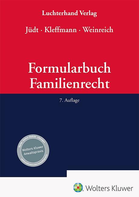 Cover: 9783472110361 | Formularbuch Familienrecht | Eberhard Jüdt (u. a.) | Buch | LXXI