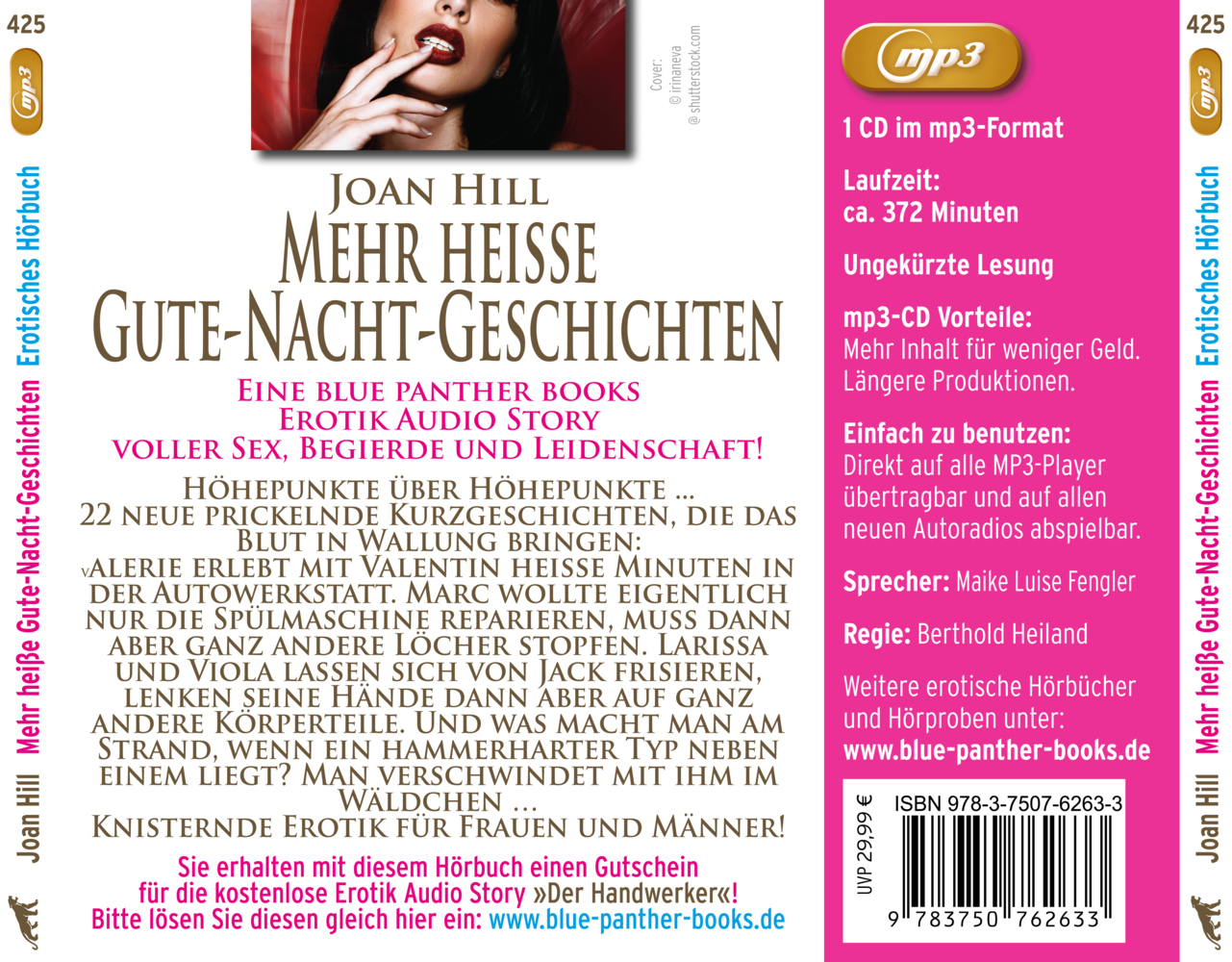 Bild: 9783750762633 | Mehr heiße Gute-Nacht-Geschichten Erotische Geschichten MP3CD,...
