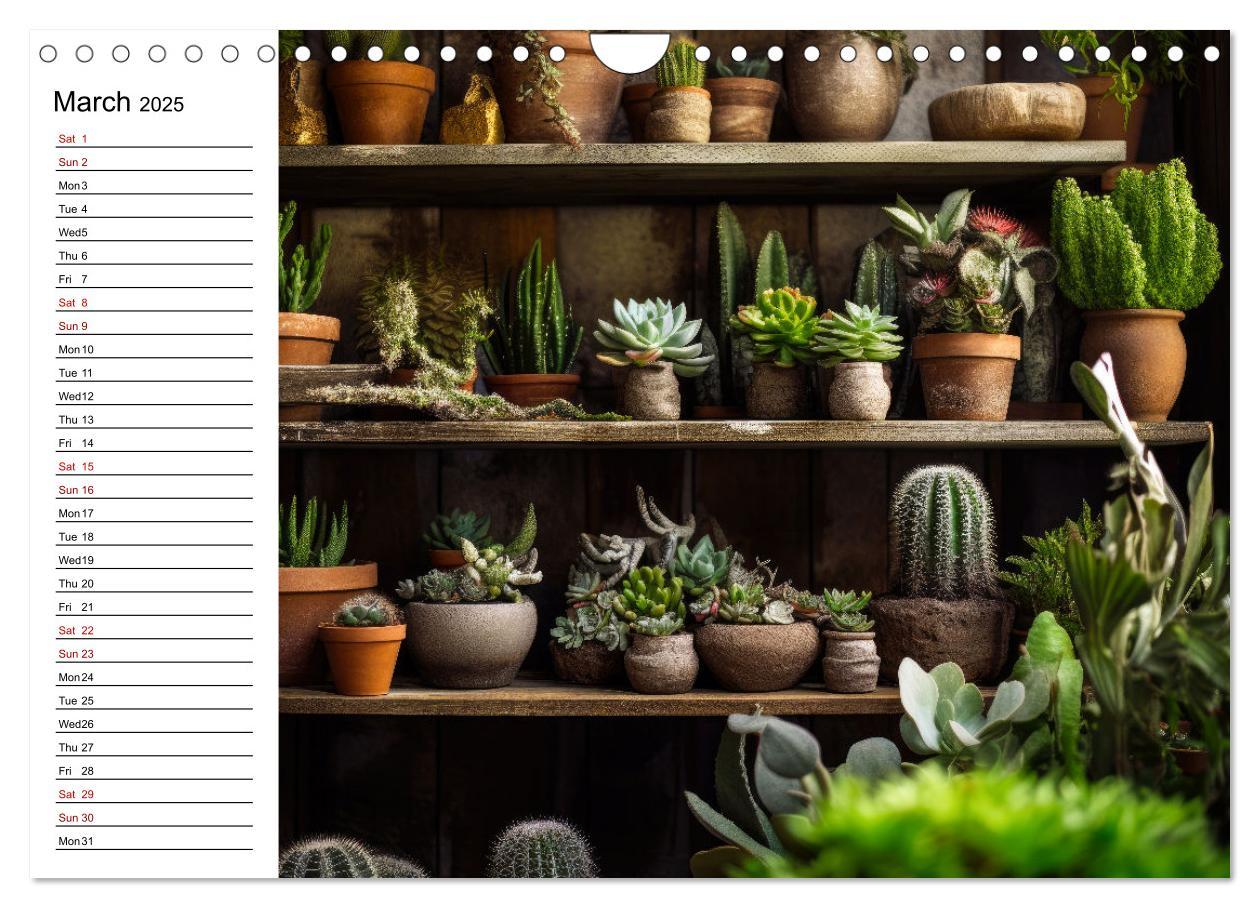 Bild: 9781325833092 | Cacti Wonderland (Wall Calendar 2025 DIN A4 landscape), CALVENDO 12...