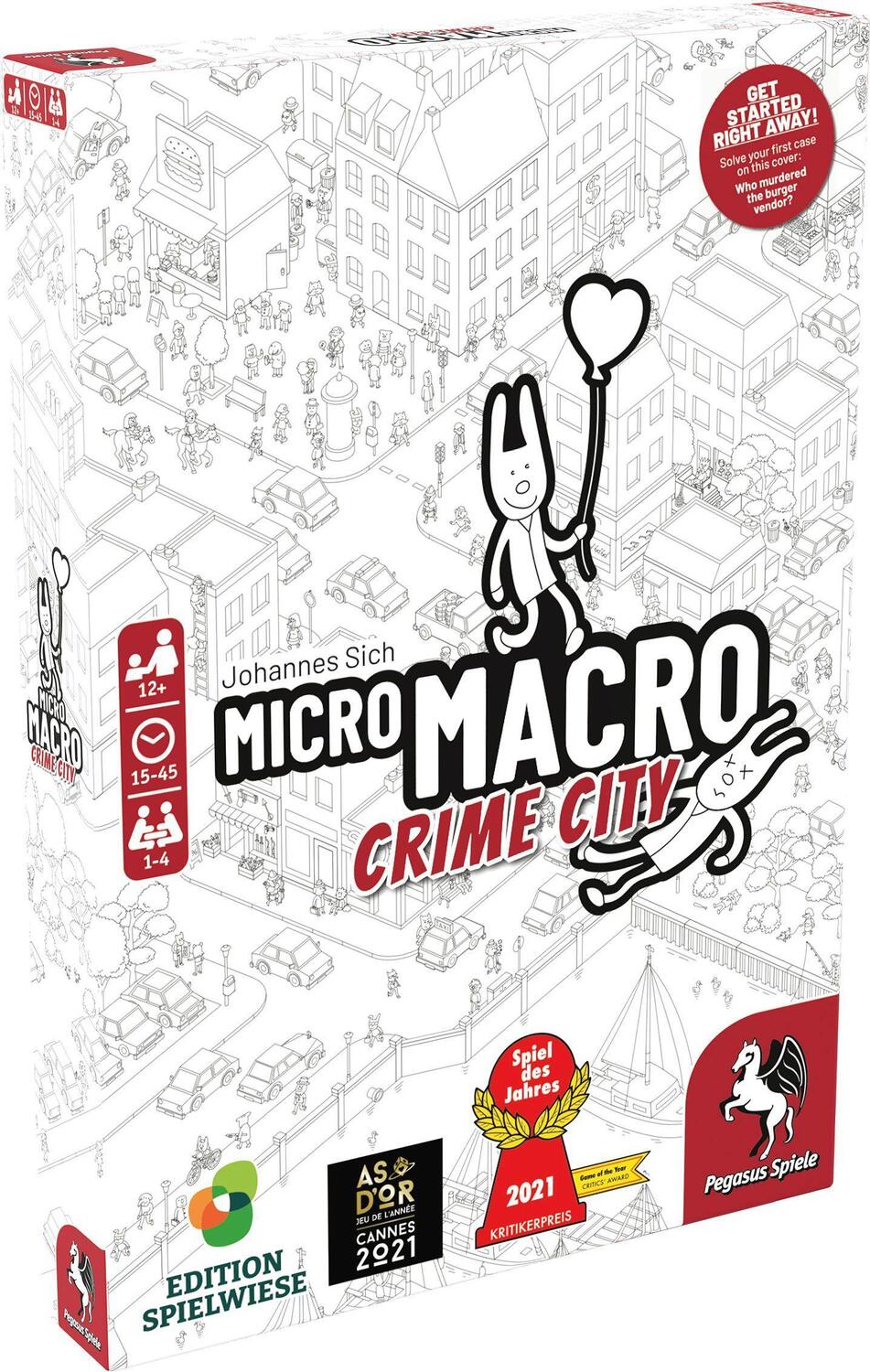 Cover: 4250231728082 | MicroMacro: Crime City (Edition Spielwiese) (English Edition) | Spiel