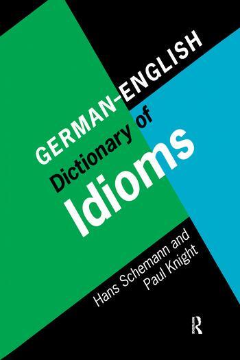 Cover: 9780367581060 | German/English Dictionary of Idioms | Hans Schemann | Taschenbuch