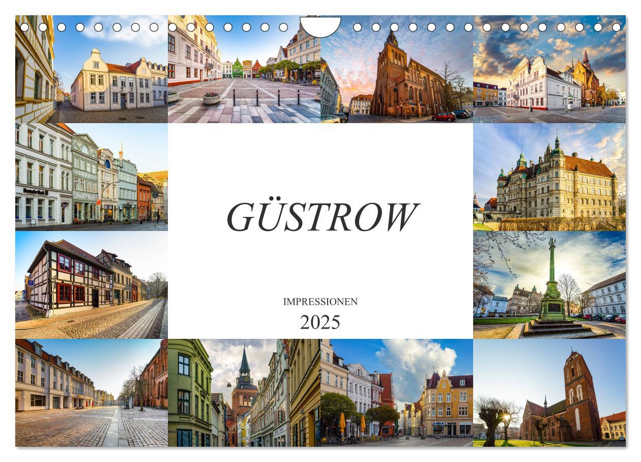 Cover: 9783435242139 | Güstrow Impressionen (Wandkalender 2025 DIN A4 quer), CALVENDO...