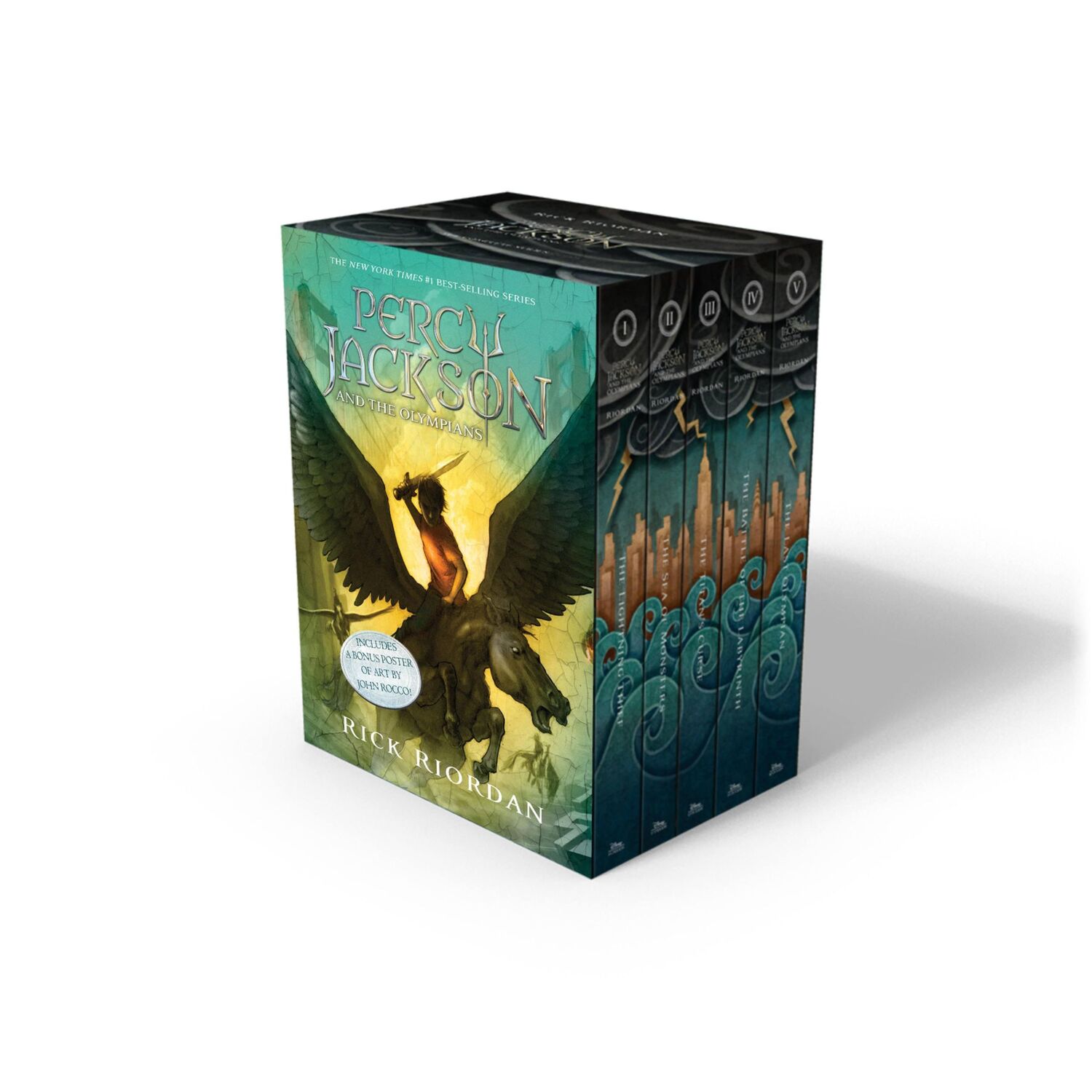 Cover: 9781368098045 | Percy Jackson and the Olympians 5 Book Paperback Boxed Set (W/Poster)