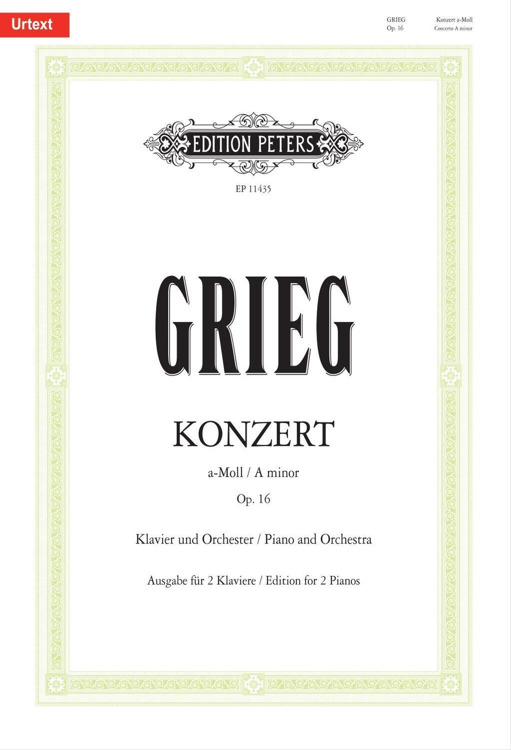 Cover: 9790014119546 | Konzert a-Moll op. 16 -für Klavier und Orchester | Edvard Grieg | Buch