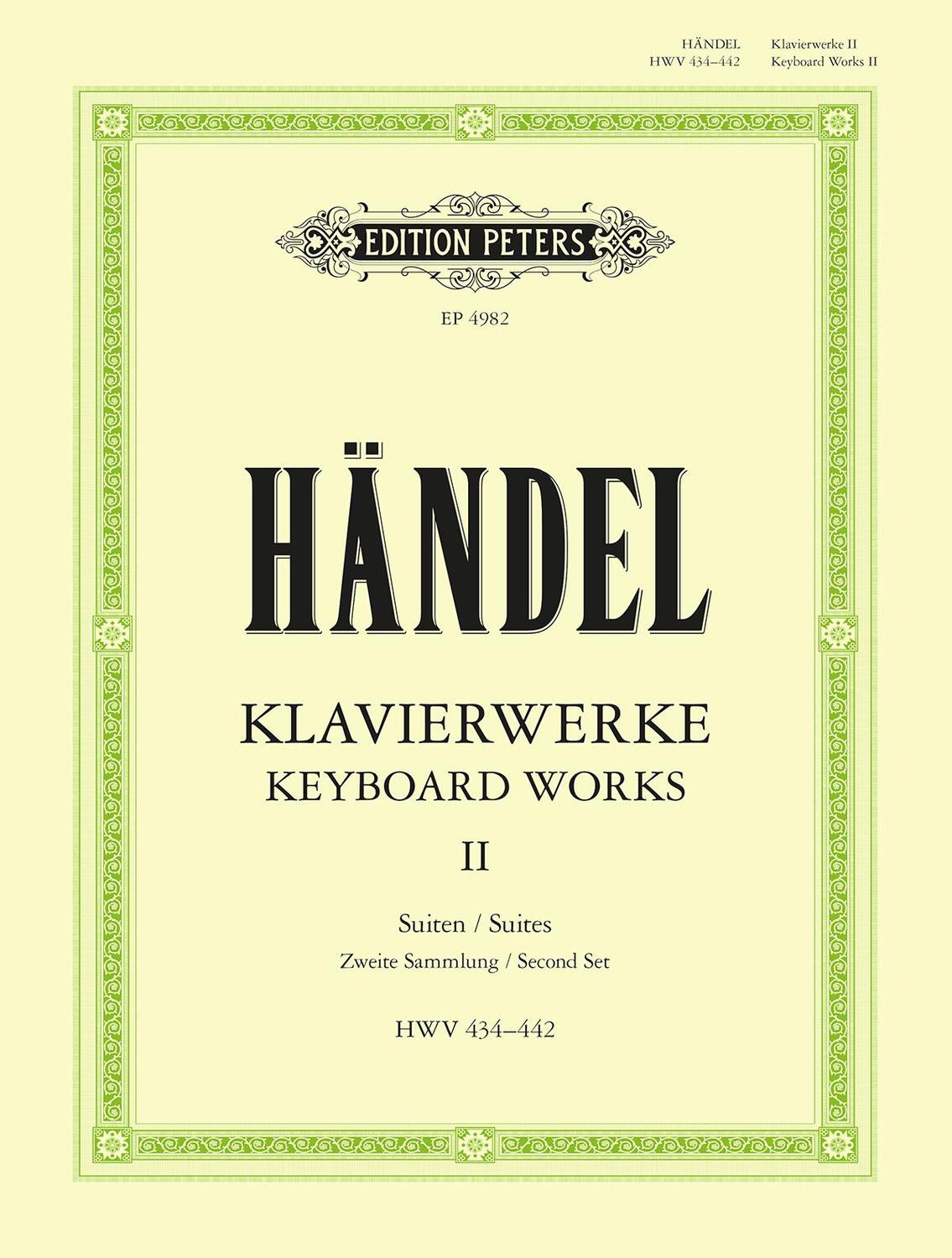 Cover: 9790014035136 | Keyboard Works -- Suites (Second Set) Hwv 434-442 | Handel | Buch