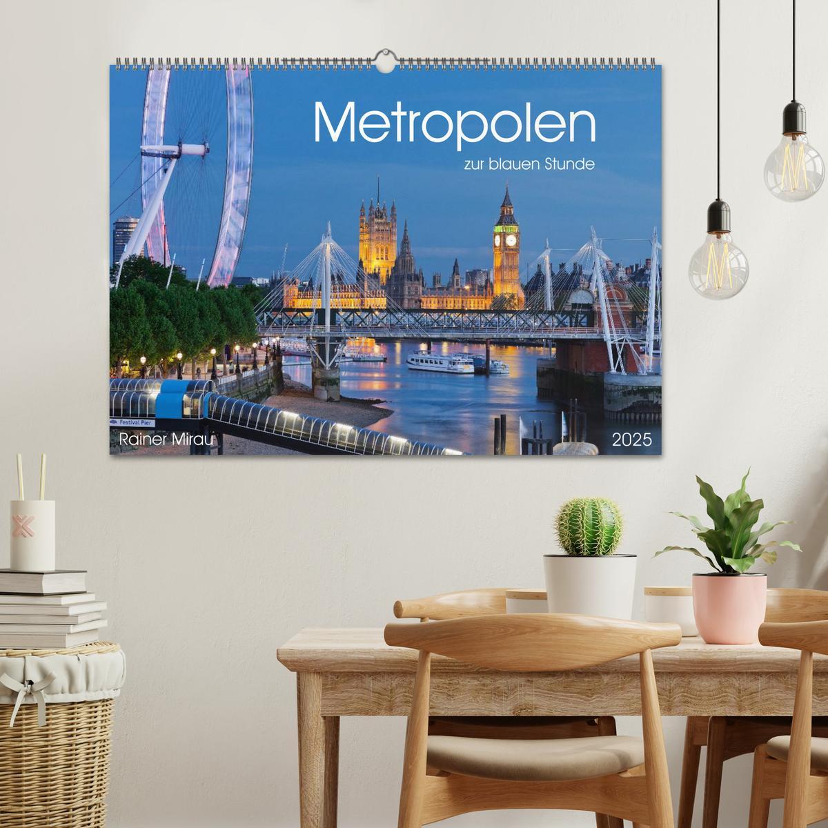 Bild: 9783435564767 | Metropolen zur blauen Stunde 2025 (Wandkalender 2025 DIN A2 quer),...