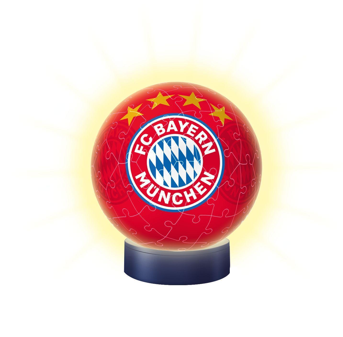 Bild: 4005556121779 | Nachtlicht FC Bayern München 3D Puzzle-Ball 72 Teile | Spiel | Deutsch