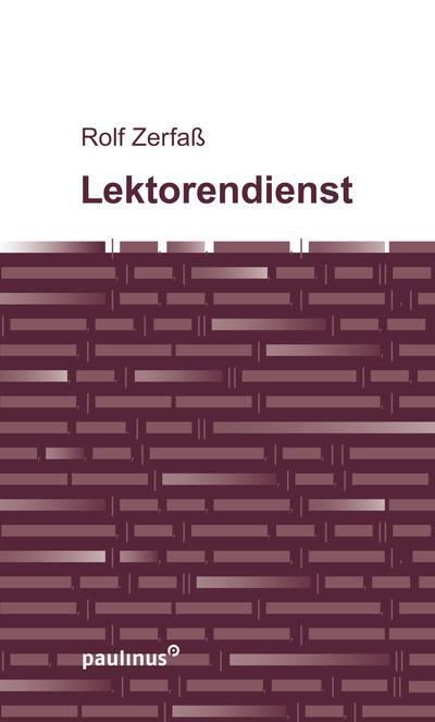 Cover: 9783790201093 | Lektorendienst | 15 Regeln für Lektoren und Vorbeter | Rolf Zerfaß