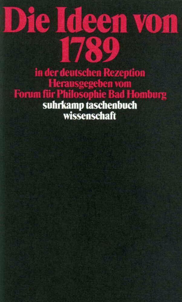 Cover: 9783518283981 | Die Ideen von 1789 in der deutschen Rezeption | Taschenbuch | Suhrkamp