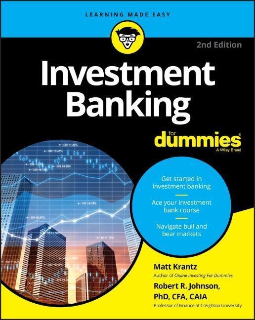 Cover: 9781119658597 | Investment Banking For Dummies | Matthew Krantz (u. a.) | Taschenbuch