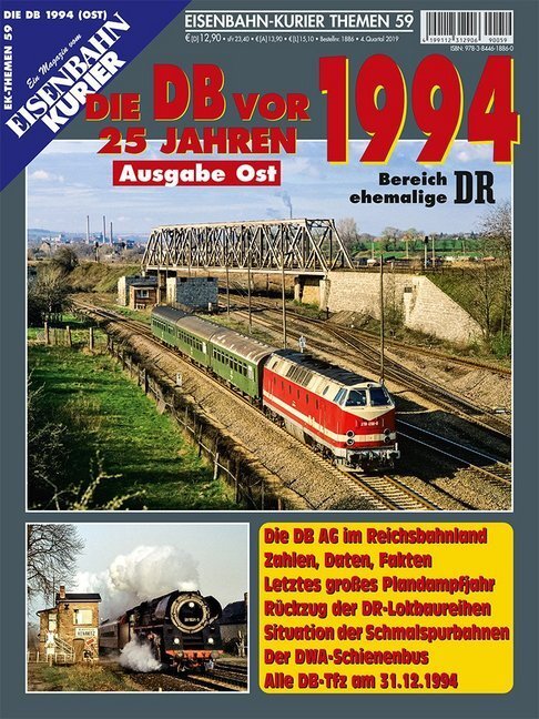 Cover: 9783844618860 | Die DB vor 25 Jahren - 1994 Ausgabe Ost | Bereich ehemalige DR | Buch