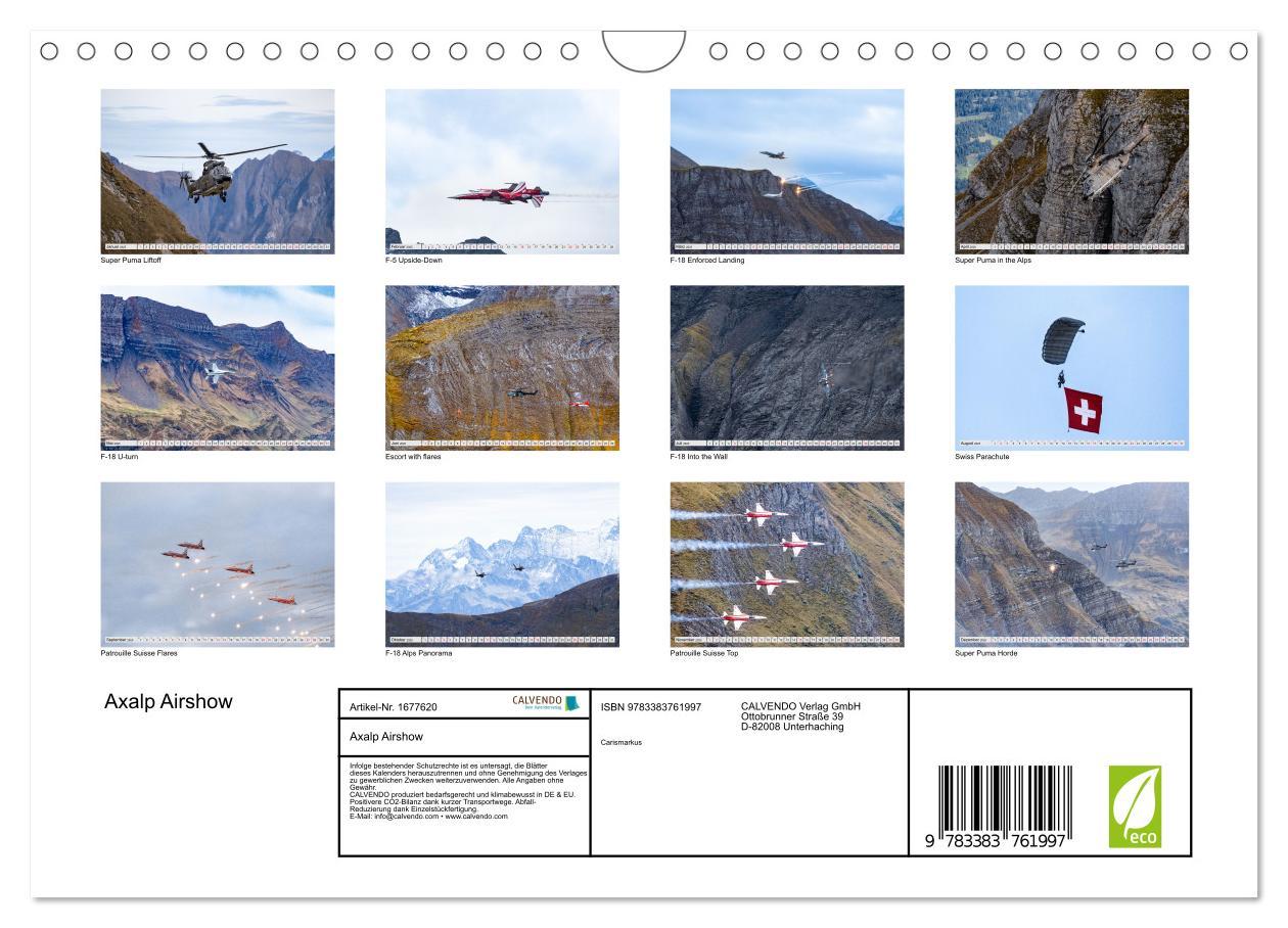 Bild: 9783383761997 | Axalp Airshow (Wandkalender 2025 DIN A4 quer), CALVENDO Monatskalender