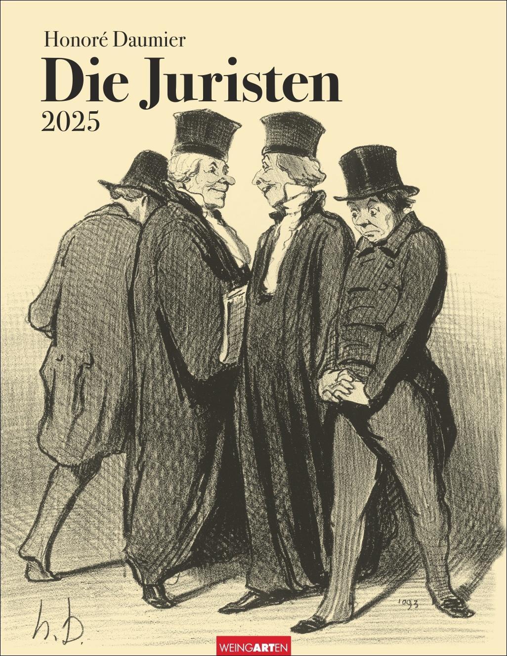Cover: 9783839900420 | Honoré Daumier: Die Juristen Kalender 2025 | Kalender | Spiralbindung