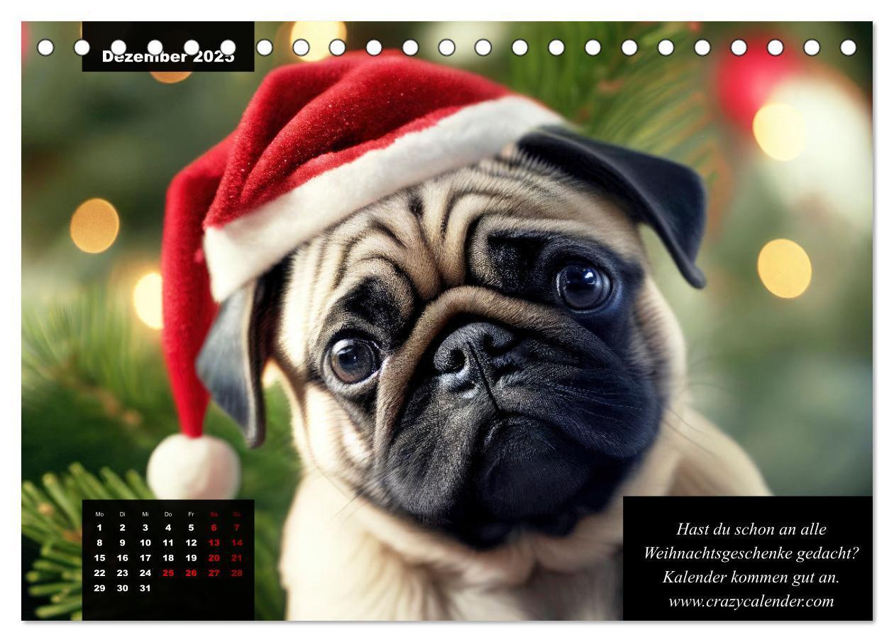 Bild: 9783383918056 | Der humoristische Mops-Kalender (Tischkalender 2025 DIN A5 quer),...