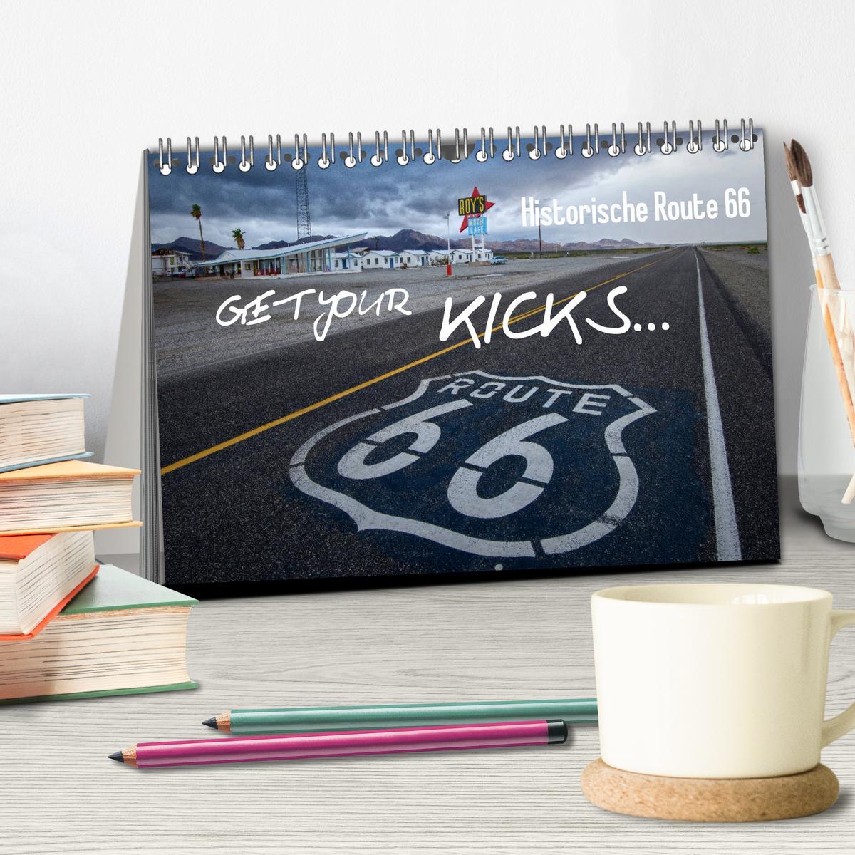 Bild: 9783435108640 | Route 66 (Tischkalender 2025 DIN A5 quer), CALVENDO Monatskalender