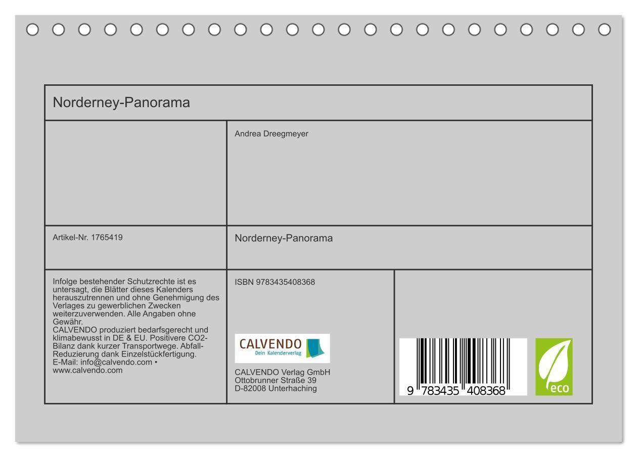 Bild: 9783435408368 | Norderney-Panorama (Tischkalender 2025 DIN A5 quer), CALVENDO...