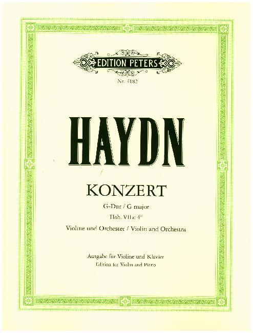 Cover: 9790014021009 | Konzert für Violine und Orchester G-Dur Hob. VIIa: 4 | Joseph Haydn