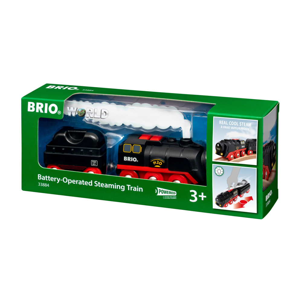 Cover: 7312350338843 | BRIO World 33884 Batterie-Dampflok mit Wassertank - Lokomotive mit...