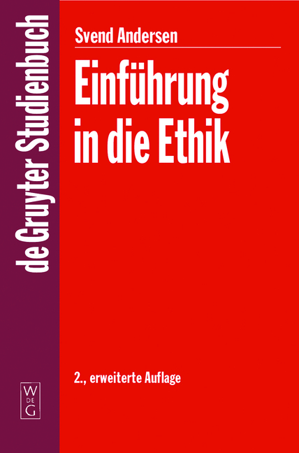 Cover: 9783110184259 | Einführung in die Ethik | Svend Andersen | Taschenbuch | 2005