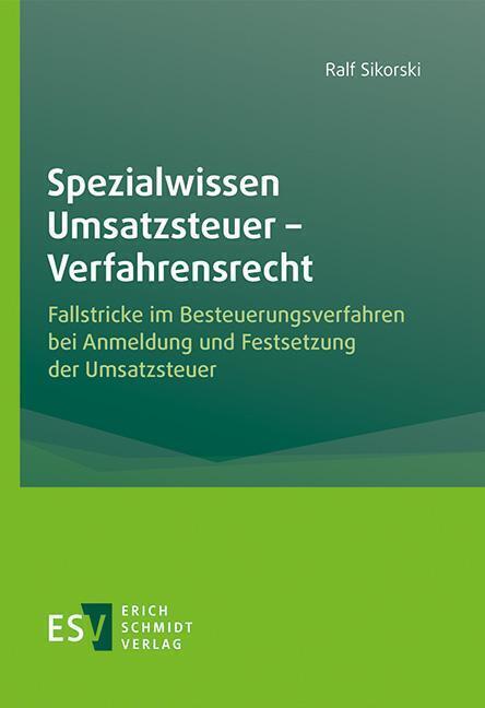 Cover: 9783503205493 | Spezialwissen Umsatzsteuer - Verfahrensrecht | Ralf Sikorski | Buch