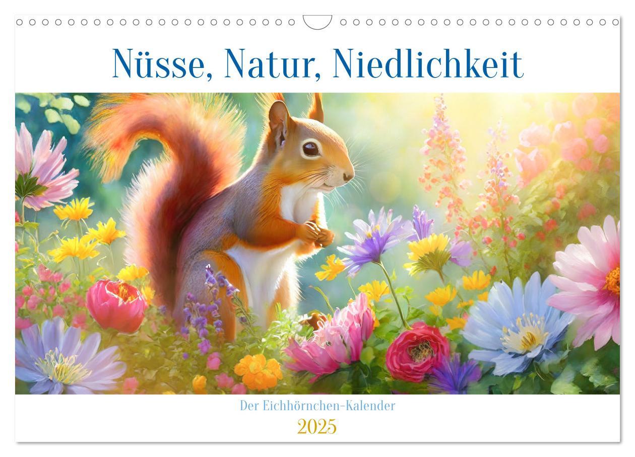 Cover: 9783383837142 | Der Eichhörnchen-Kalender (Wandkalender 2025 DIN A3 quer), CALVENDO...