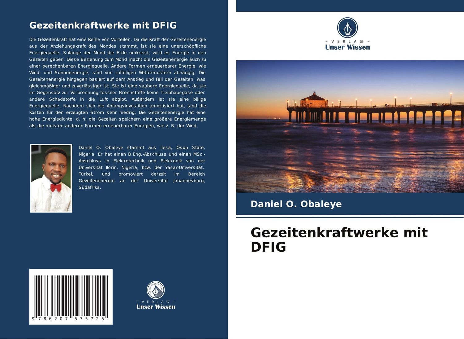 Cover: 9786207575725 | Gezeitenkraftwerke mit DFIG | Daniel O. Obaleye | Taschenbuch | 88 S.