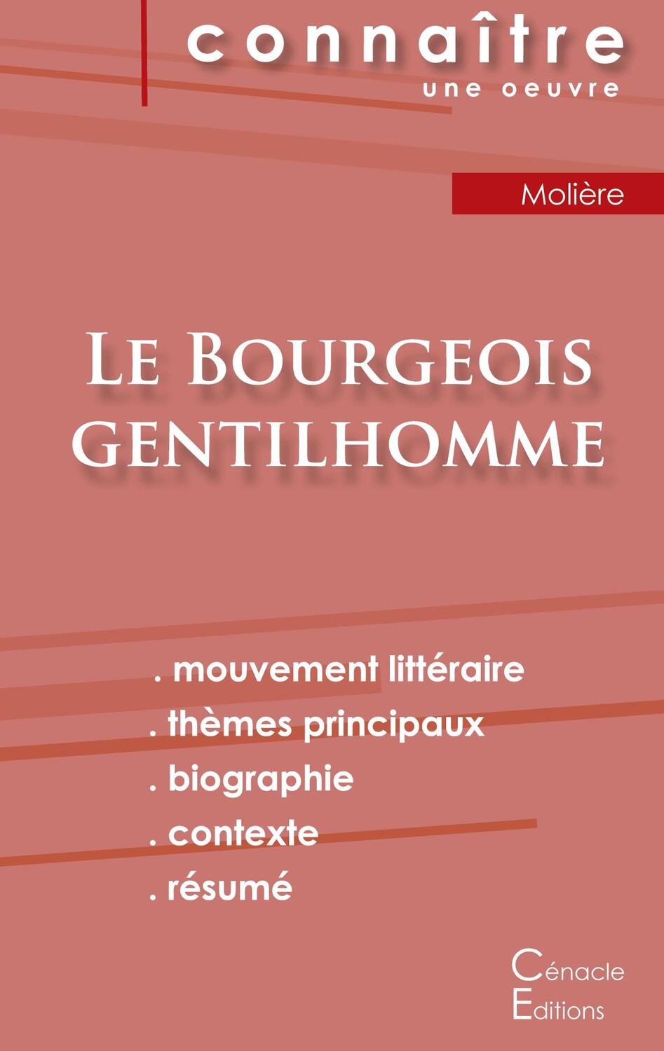Cover: 9782759302086 | Fiche de lecture Le Bourgeois gentilhomme de Molière (Analyse...