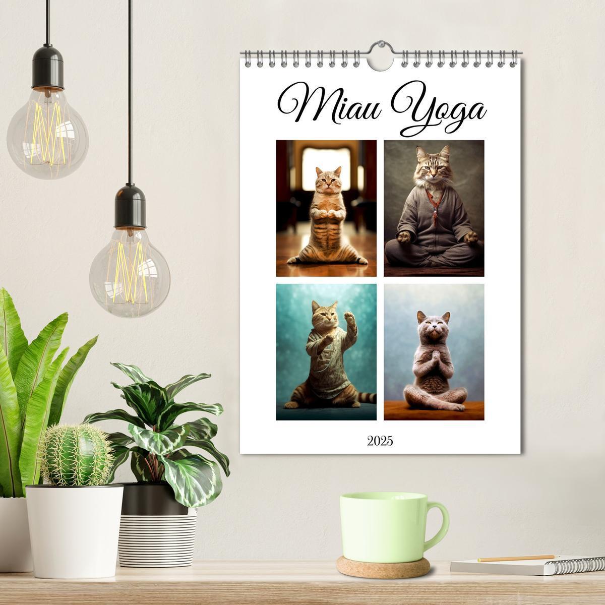 Bild: 9783435847167 | Miau Yoga (Wandkalender 2025 DIN A4 hoch), CALVENDO Monatskalender