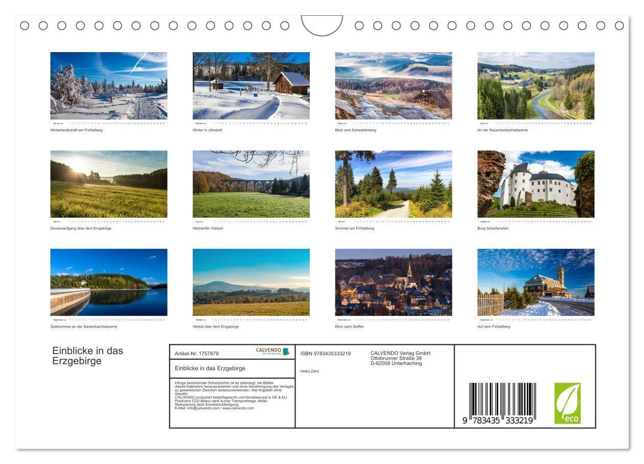 Bild: 9783435333219 | Einblicke in das Erzgebirge (Wandkalender 2025 DIN A4 quer),...