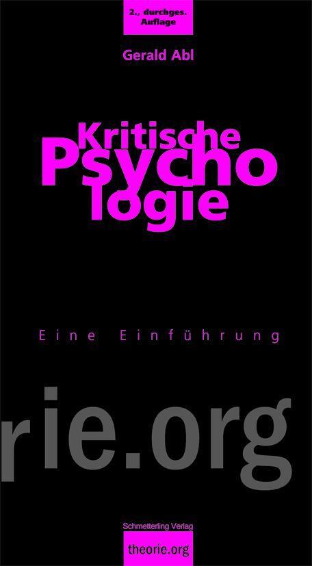 Cover: 9783896576620 | Kritische Psychologie | Eine Einführung | Gerald Abl | Taschenbuch