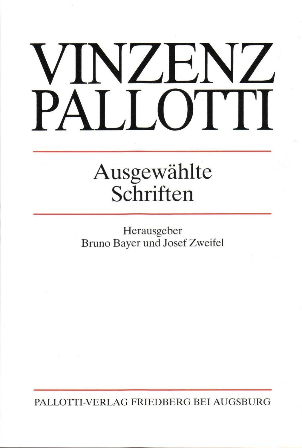 Cover: 9783876140506 | Ausgewählte Schriften | Vinzenz Pallotti | Taschenbuch | 364 S. | 1985