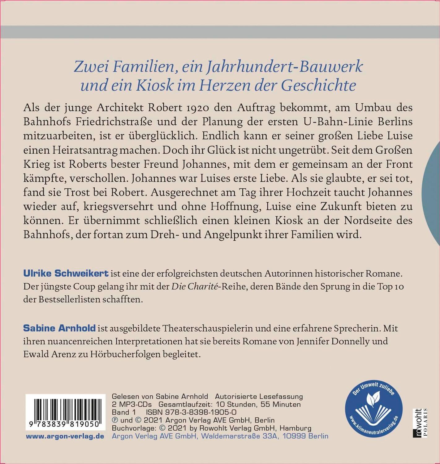 Rückseite: 9783839819050 | Berlin Friedrichstraße: Novembersturm | Eine historische Familiensaga