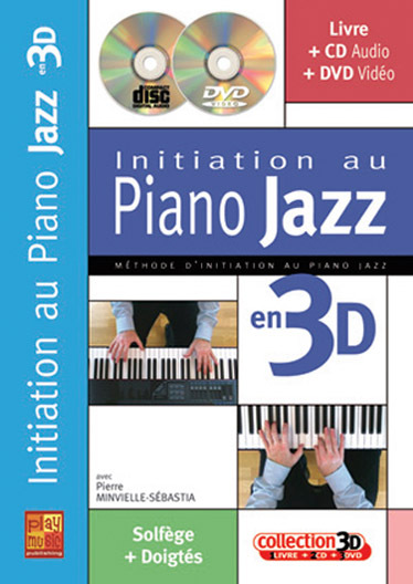 Cover: 3555111001769 | Initiation au Piano Jazz en 3D | 3D | Buch + CD + DVD | 1990