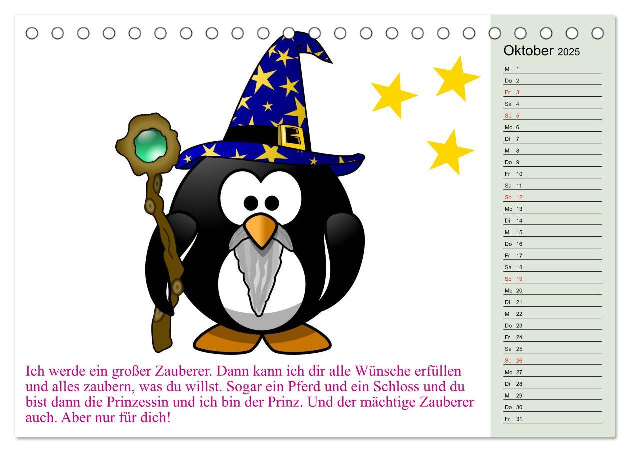 Bild: 9783435524136 | Pinguin-Elfe (Tischkalender 2025 DIN A5 quer), CALVENDO Monatskalender