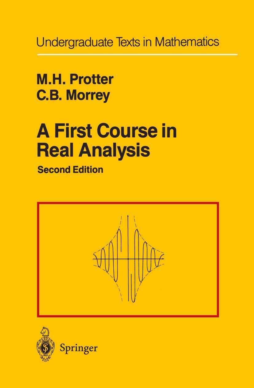 Cover: 9780387974378 | A First Course in Real Analysis | Charles B. Jr. Morrey (u. a.) | Buch