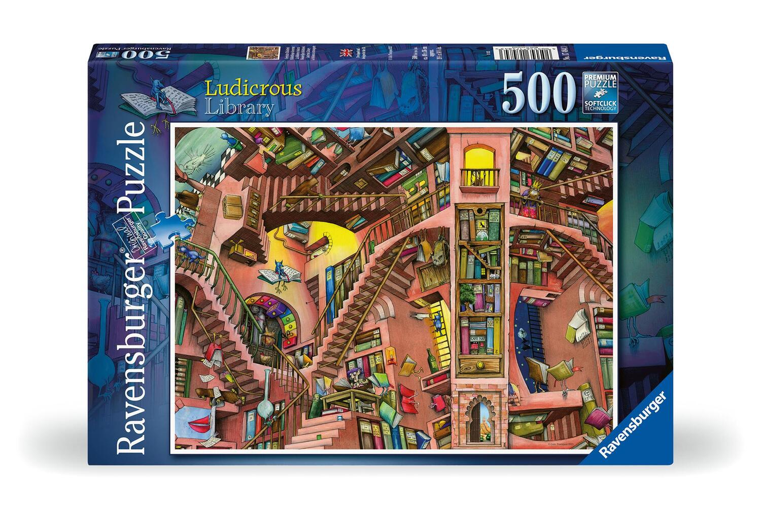 Cover: 4005556174843 | Ravensburger Puzzle 17484 Ludicrous Library - 500 Teile Puzzle für...