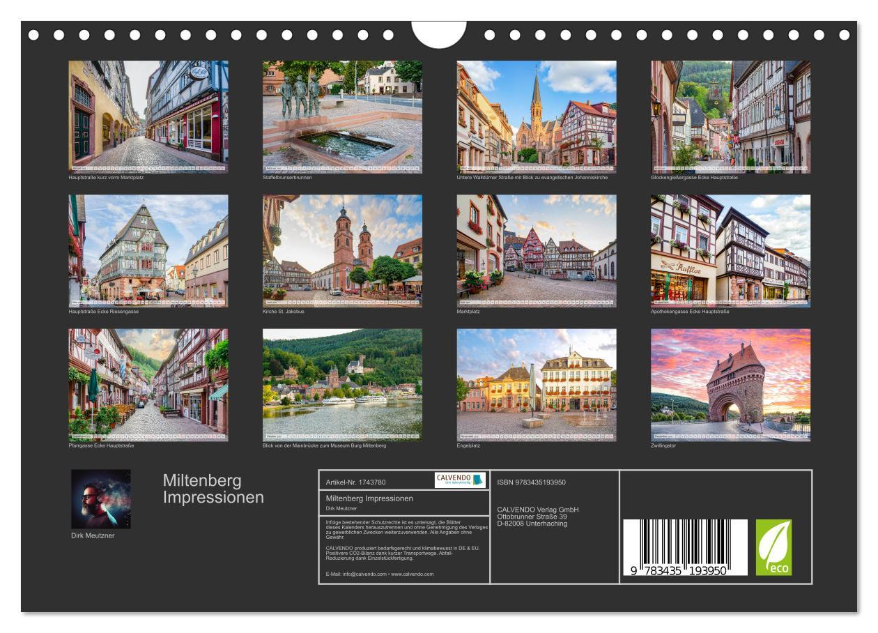 Bild: 9783435193950 | Miltenberg Impressionen (Wandkalender 2025 DIN A4 quer), CALVENDO...