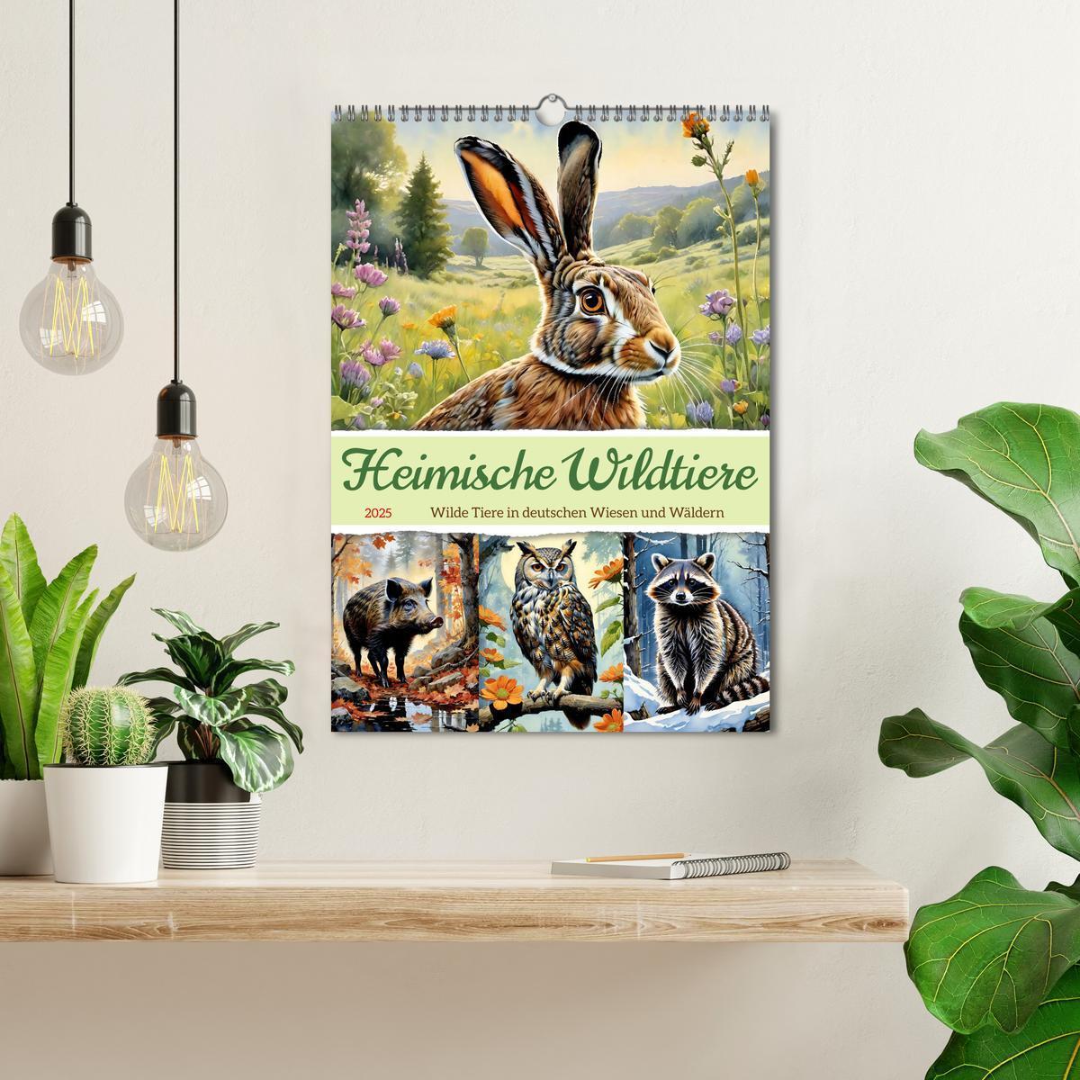 Bild: 9783383829901 | Heimische Wildtiere 2025 (Wandkalender 2025 DIN A3 hoch), CALVENDO...