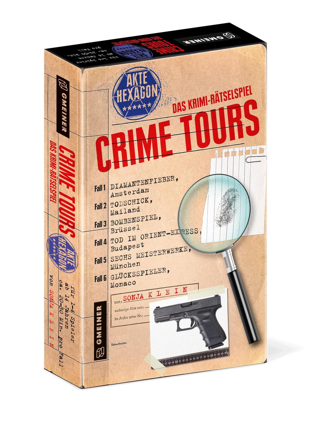 Cover: 4260220581796 | Crime Tours - Akte Hexagon | Das Krimi-Rätselspiel | Sonja Klein
