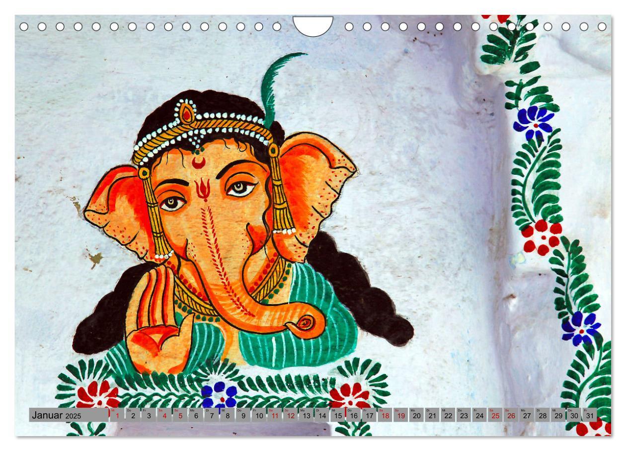 Bild: 9783457231227 | Typisch Indien - Ganesha der Elefantengott (Wandkalender 2025 DIN...