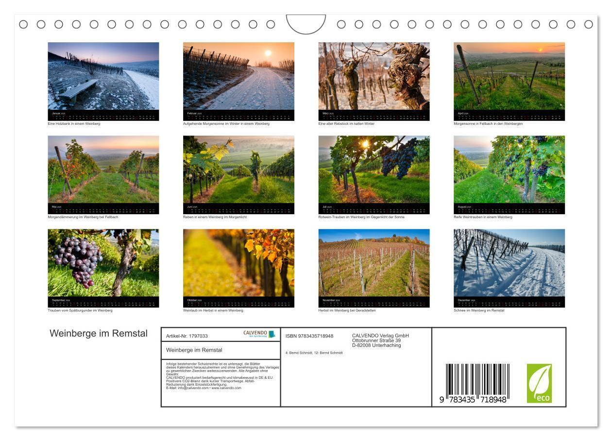 Bild: 9783435718948 | Weinberge im Remstal (Wandkalender 2025 DIN A4 quer), CALVENDO...