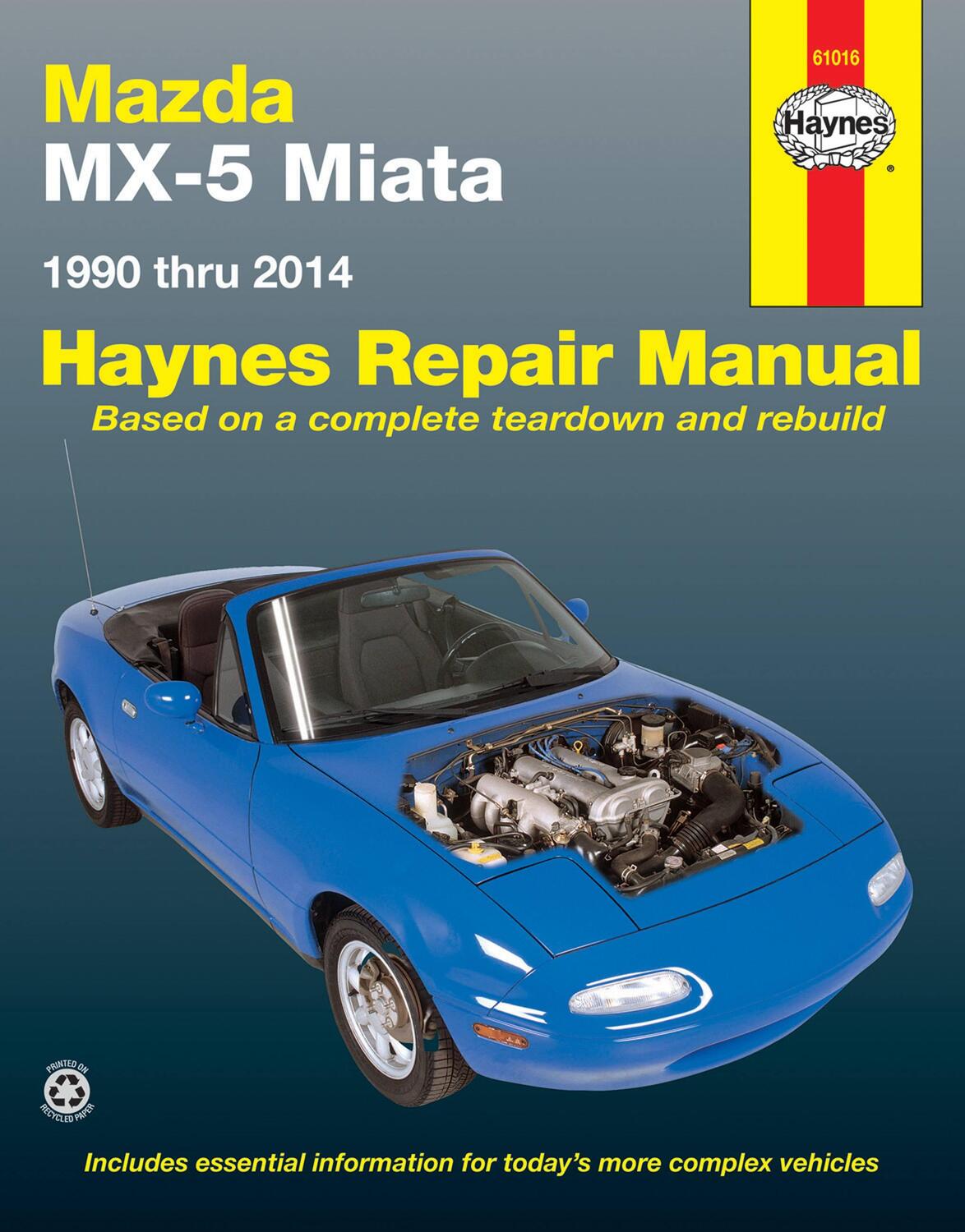 Cover: 9781620921821 | Mazda MX-5 Miata 1990 Thru 2014 Haynes Repair Manual | Manuals | Buch