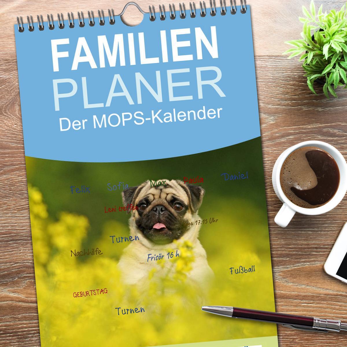 Bild: 9783457119709 | Familienplaner 2025 - Der MOPS-Kalender mit 5 Spalten...