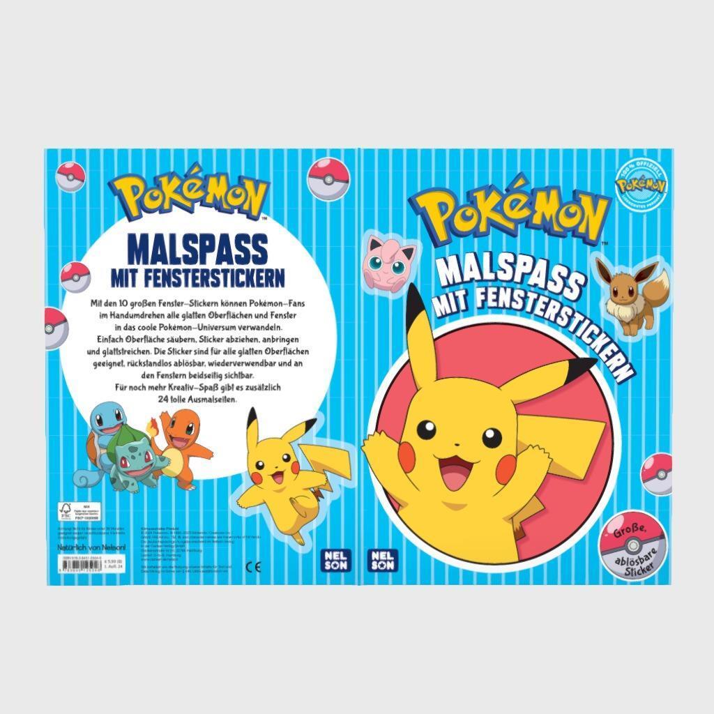 Bild: 9783845125046 | Pokémon Activity-Buch: Malspaß mit Fensterstickern | Taschenbuch