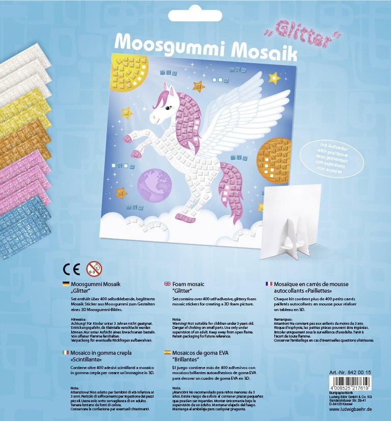 Cover: 4008525217619 | URSUS Kinder-Bastelsets Moosgummi Mosaiken Glitter Pegasus,...