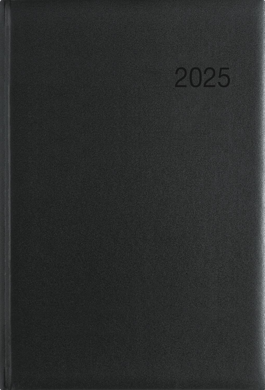 Cover: 4006928025053 | Wochenbuch schwarz 2025 - Bürokalender 14,6x21 cm - 1 Woche auf 2...