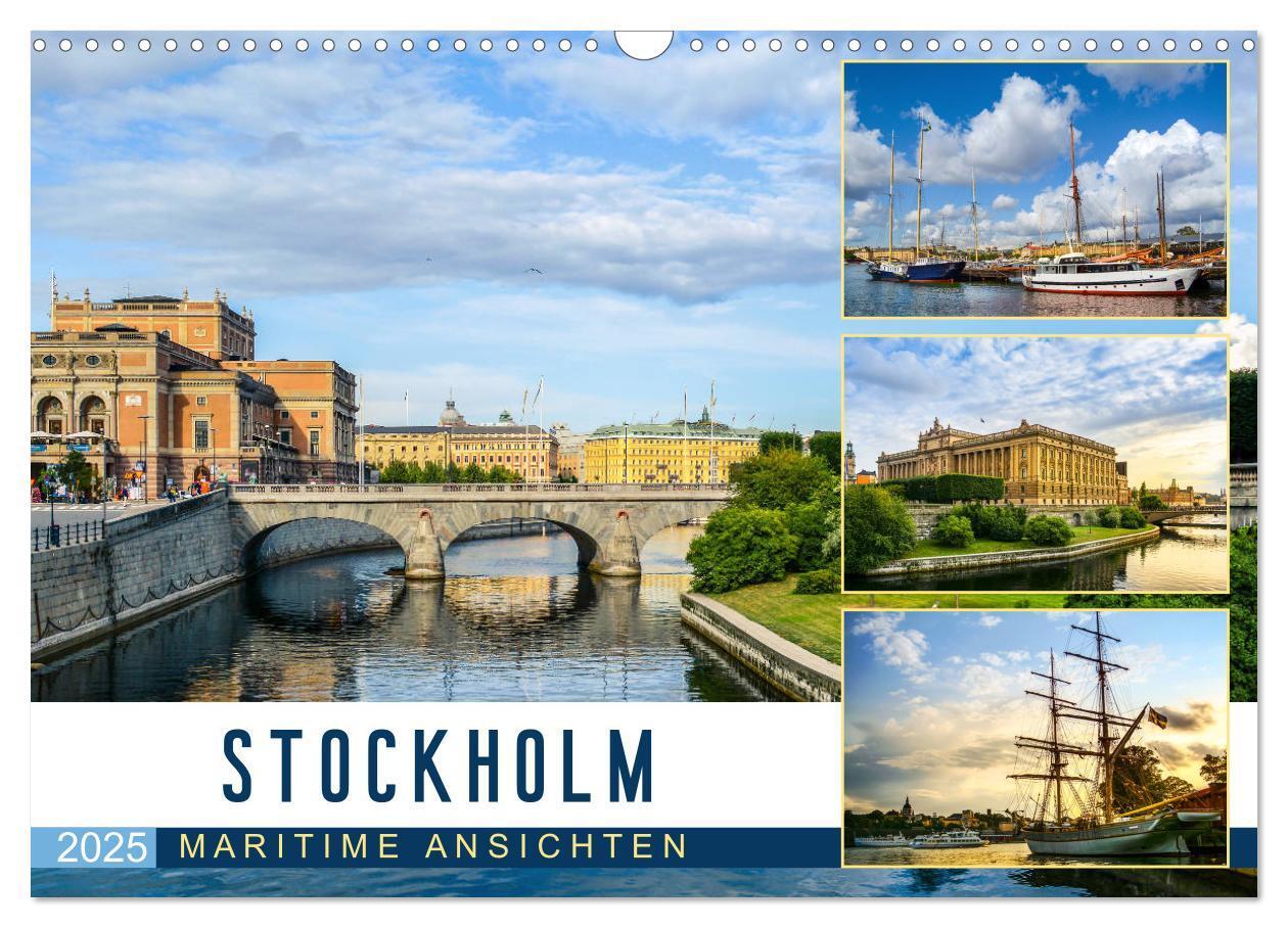 Cover: 9783435105717 | Stockholm - Maritime Ansichten (Wandkalender 2025 DIN A3 quer),...